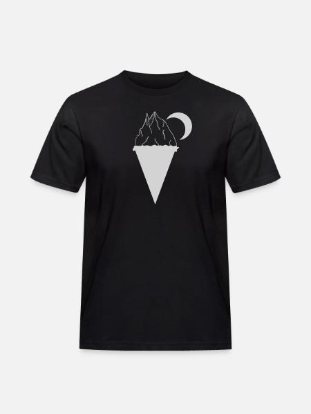 Eistüte - Männer Workwear T-Shirt - Schwarz