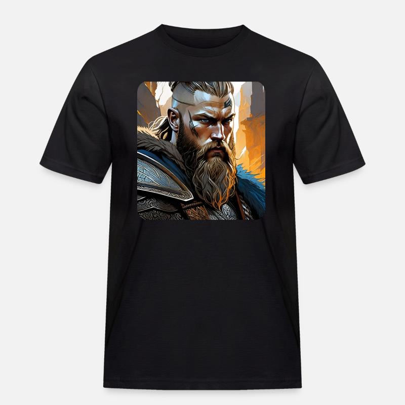 Stolzer Wikinger Krieger Germane - Männer Workwear T-Shirt - Schwarz