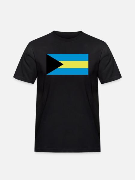 Bahamas Flagge - Männer Workwear T-Shirt - Schwarz