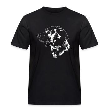 BAYERISCHER GEBIRGSSCHWEIßHUND Jagdhunde Wilsigns - Männer Workwear T-Shirt - Schwarz - Vorne - AI Model Male 178 light (178cm)