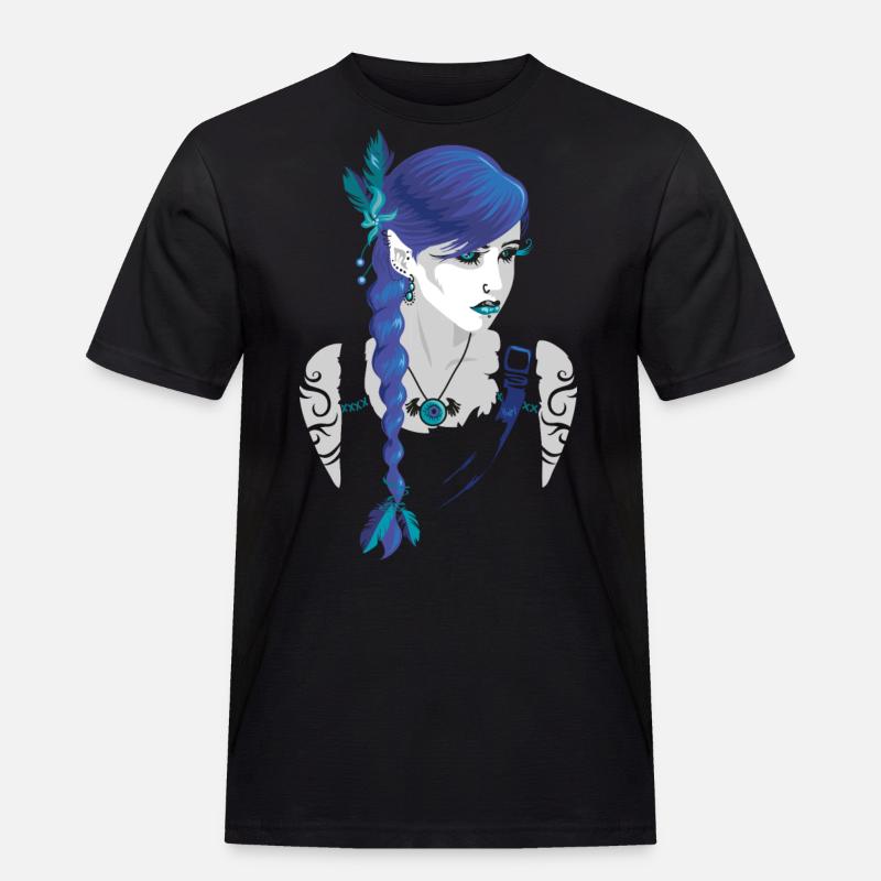 Dunkle Elfe - Männer Workwear T-Shirt - Schwarz