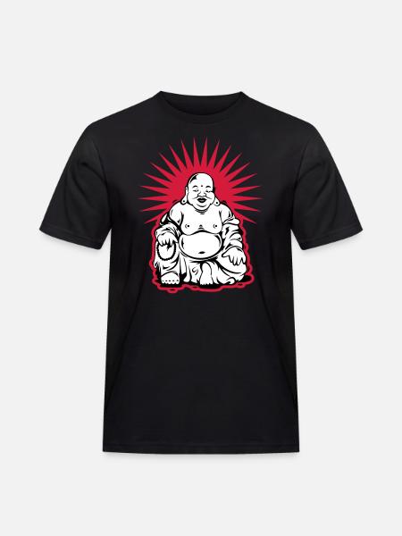 buddha - Männer Workwear T-Shirt - Schwarz