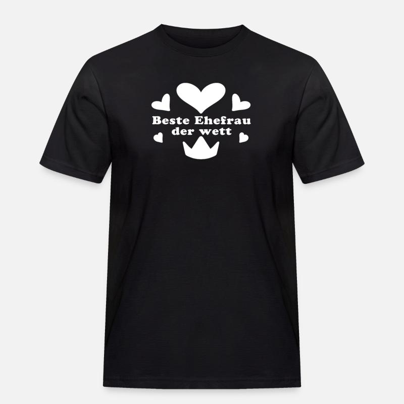 Beste Ehefrau - Männer Workwear T-Shirt - Schwarz