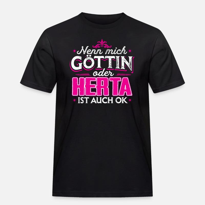 HERTA - Göttin - Männer Workwear T-Shirt - Schwarz