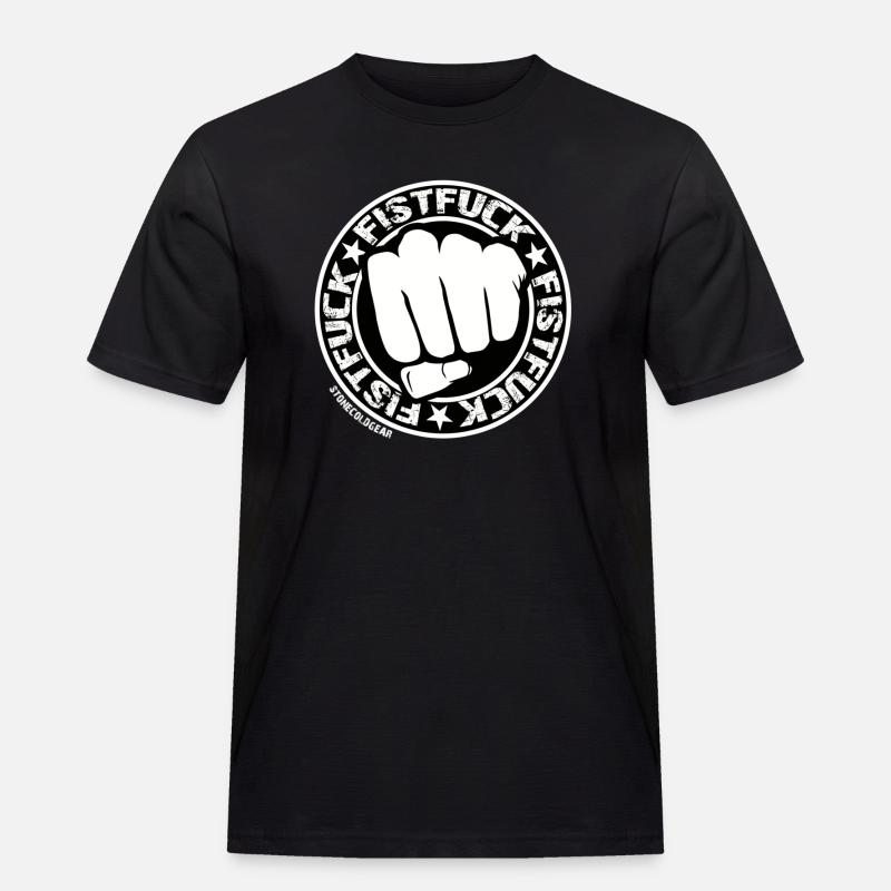 Fick Faust - Männer Workwear T-Shirt - Schwarz