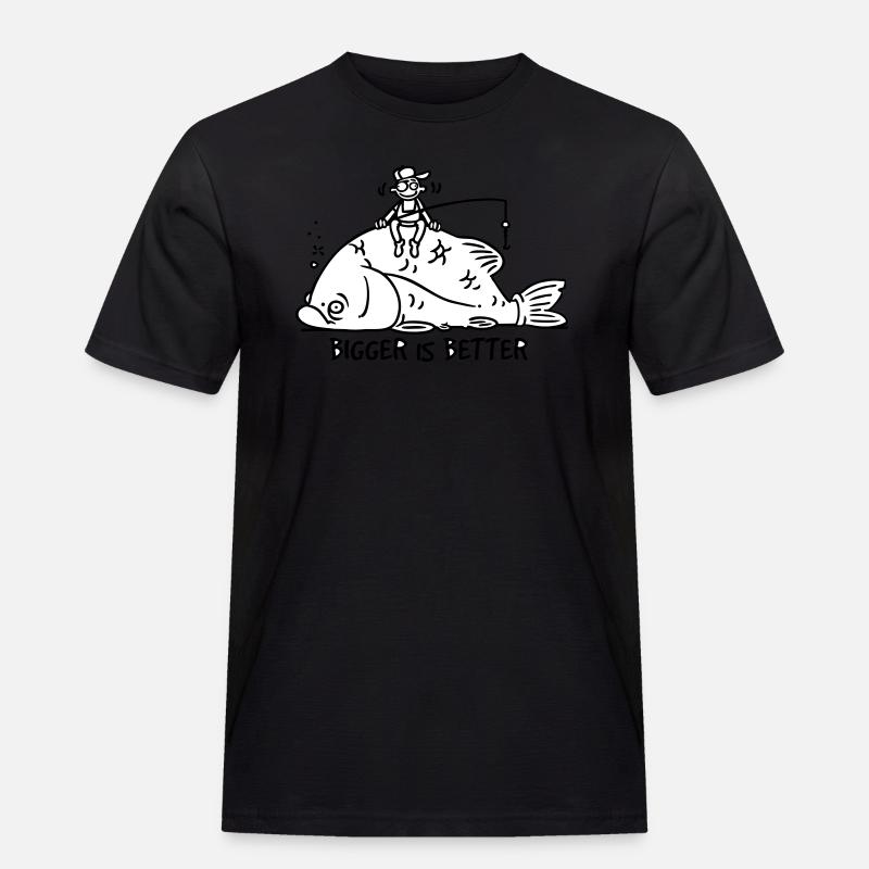 BIGGER IS BETTER - Männer Workwear T-Shirt - Schwarz