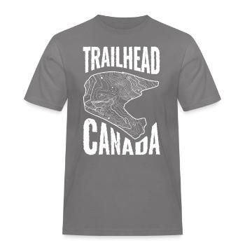 T-shirt vélo de montagne Trailhead Canada - T-shirt Workwear homme - gris - Devant - AI Model Male 185 dark (185cm)