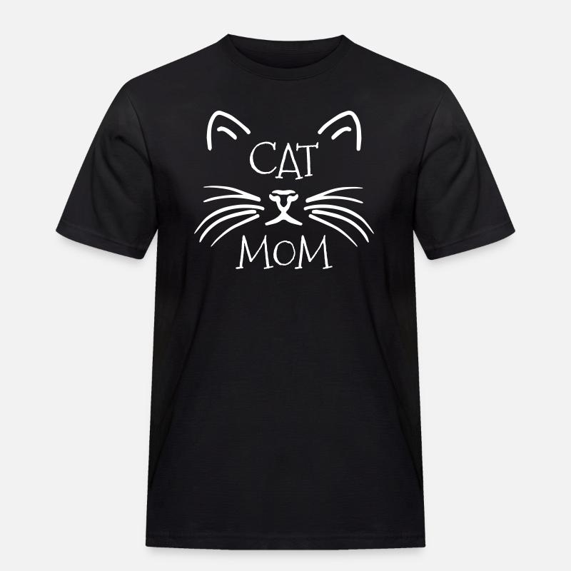 CAT MOM - mutter - Männer Workwear T-Shirt - Schwarz