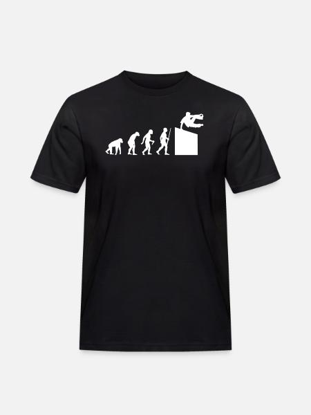 Evolution Parkour - Männer Workwear T-Shirt - Schwarz
