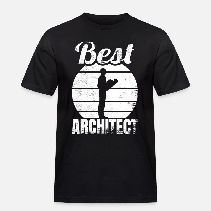 Bester Architekt - Männer Workwear T-Shirt - Schwarz