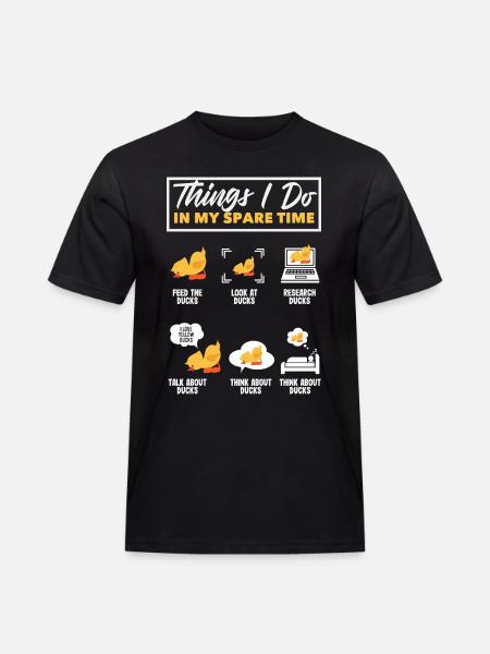 Funny Ducks Motif Ducks Lover Sayings - Men's Workwear T-Shirt - black