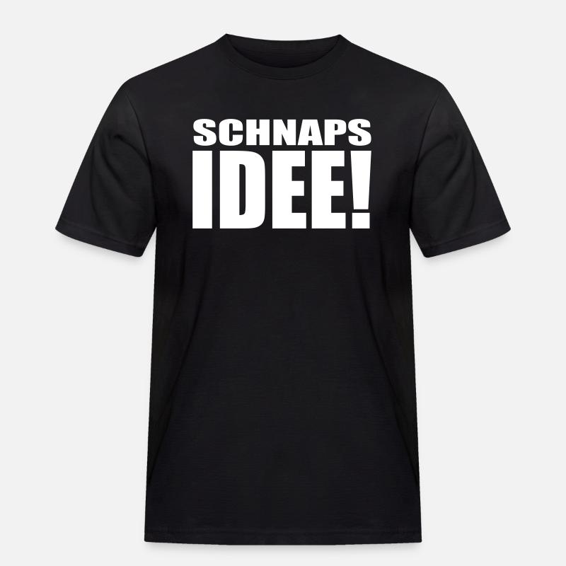 schnapsidee - Männer Workwear T-Shirt - Schwarz