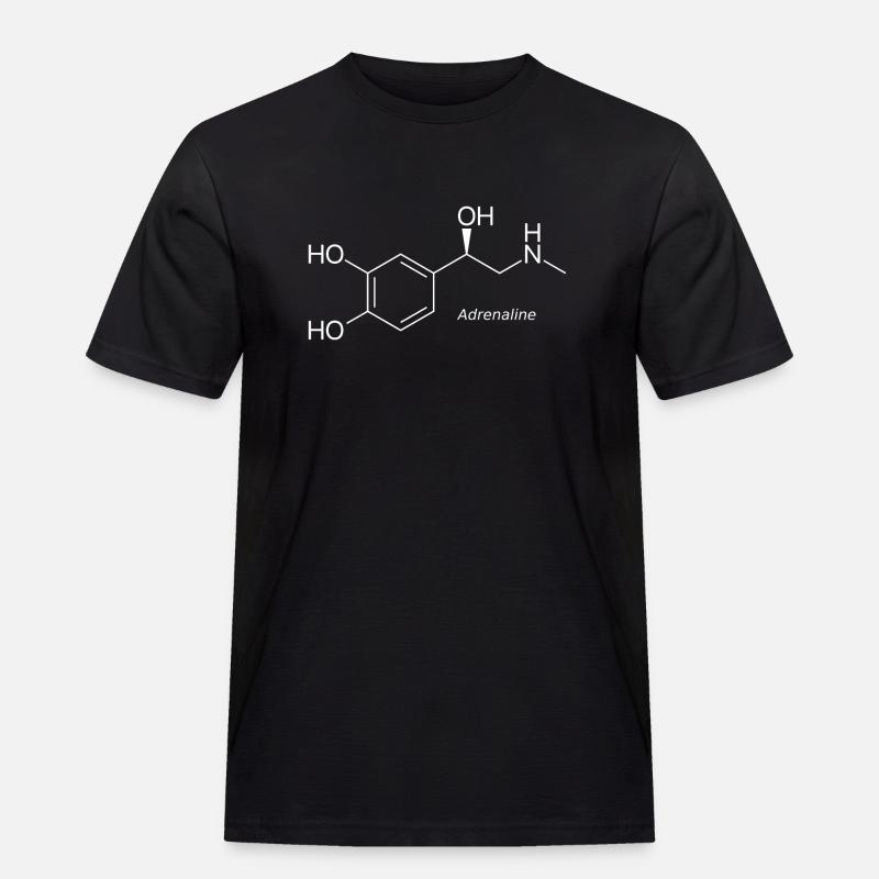 Adrenaline molecule - white by name - Men's Workwear T-Shirt - black
