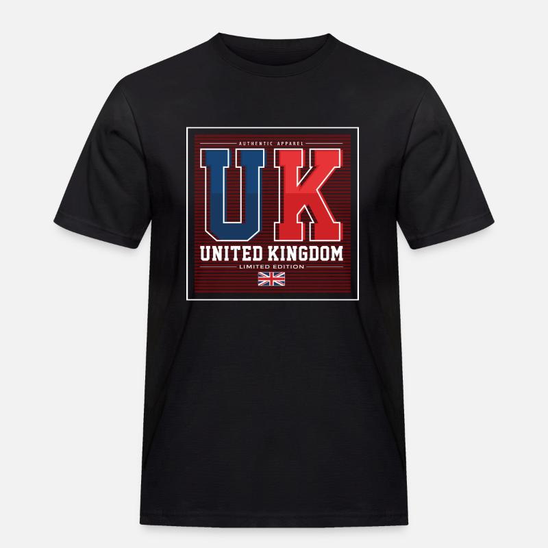 UK - Männer Workwear T-Shirt - Schwarz