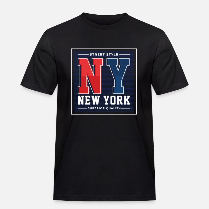New York - Männer Workwear T-Shirt - Schwarz
