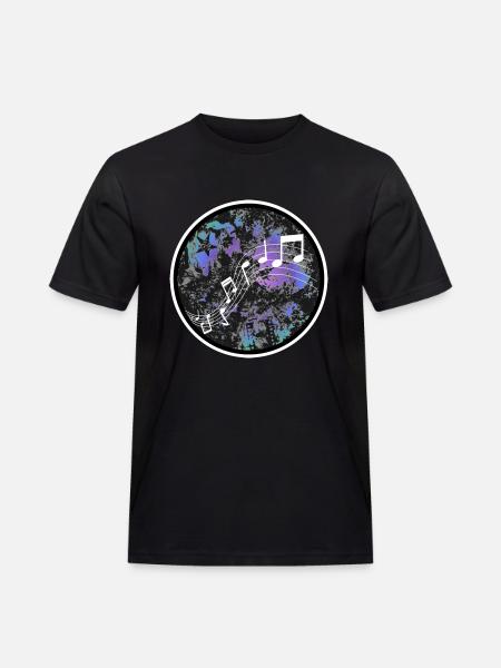 Musik - Männer Workwear T-Shirt - Schwarz