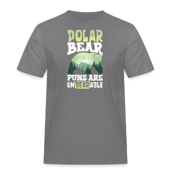 Ours polaire Réchauffement climatique Chasse au phoque arctique Ursus - T-shirt Workwear homme - gris - Devant - AI Model Male 185 dark (185cm)