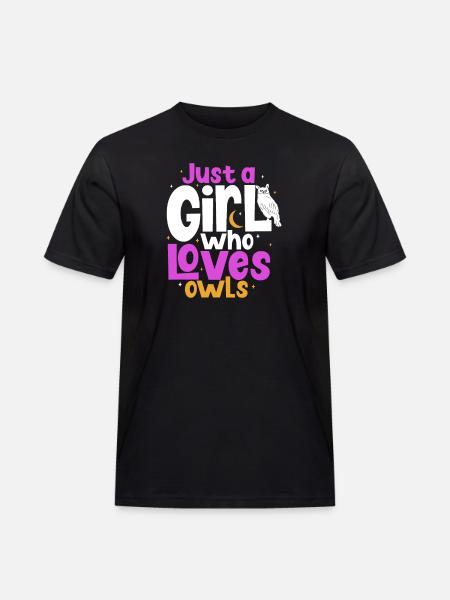 Owl Cute Owl Owl Lover just a Boy who loves owls - Men's Workwear T-Shirt - black