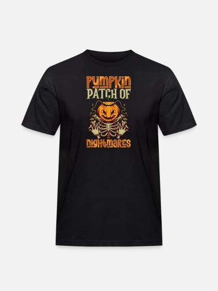 Creepy Pumpkin Halloween Costume Autumn Autumn - Men's Workwear T-Shirt - black