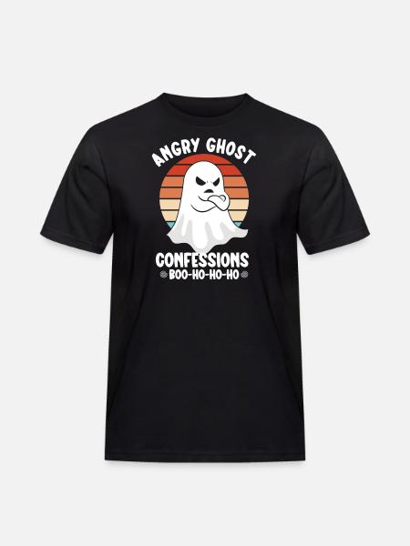 Ghostbusters Funny Ghost Angry Ghost - Men's Workwear T-Shirt - black