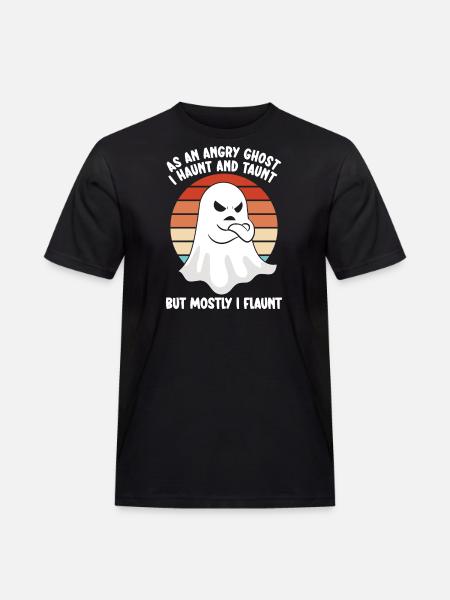 Ghostbusters Funny Ghost Angry Ghost - Men's Workwear T-Shirt - black