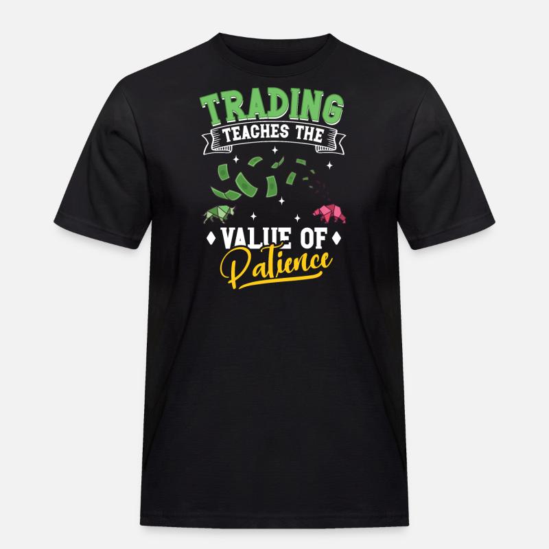 Börsenhändler, Forex-händler, Anlegerhandel - Männer Workwear T-Shirt - Schwarz