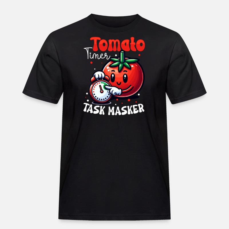 Zeitmanagement Pomodoro-technik-fokus - Männer Workwear T-Shirt - Schwarz