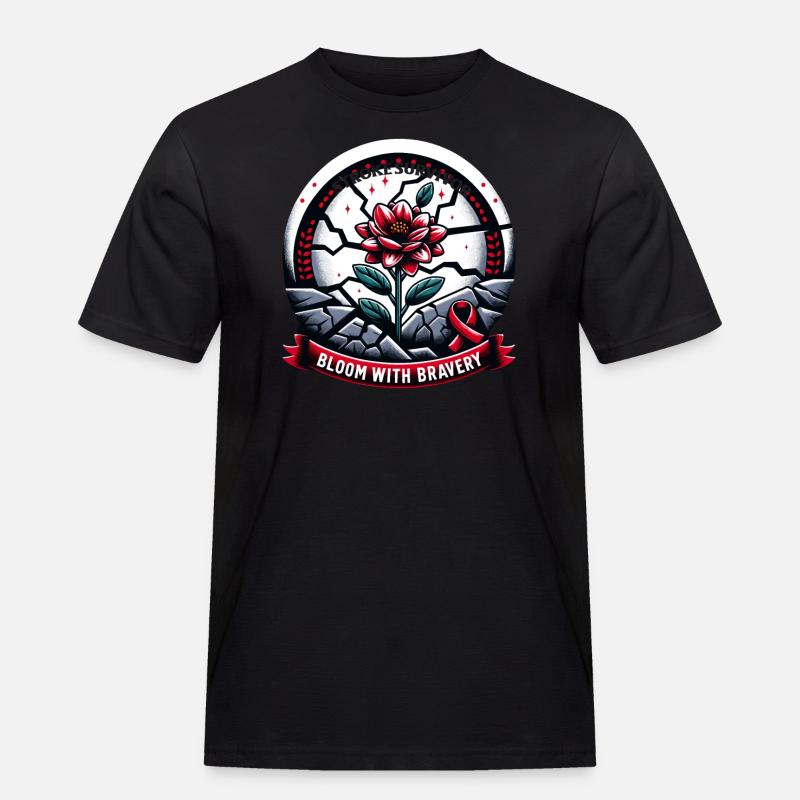 Schlaganfall-überlebende Schlaganfall-bewusstsein - Männer Workwear T-Shirt - Schwarz