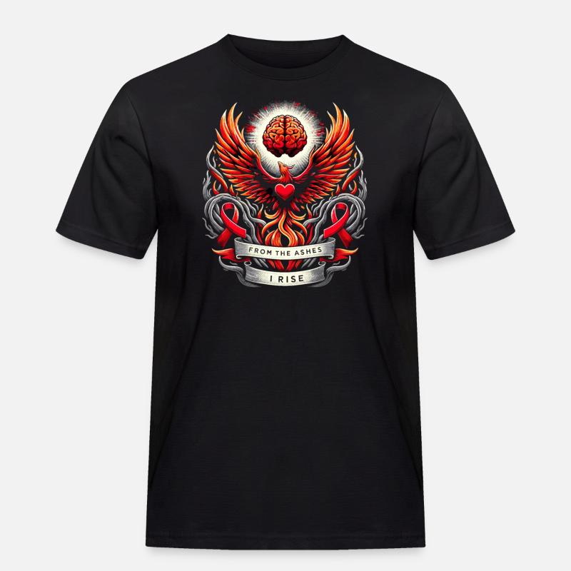 Schlaganfall-überlebende Schlaganfall-bewusstsein - Männer Workwear T-Shirt - Schwarz