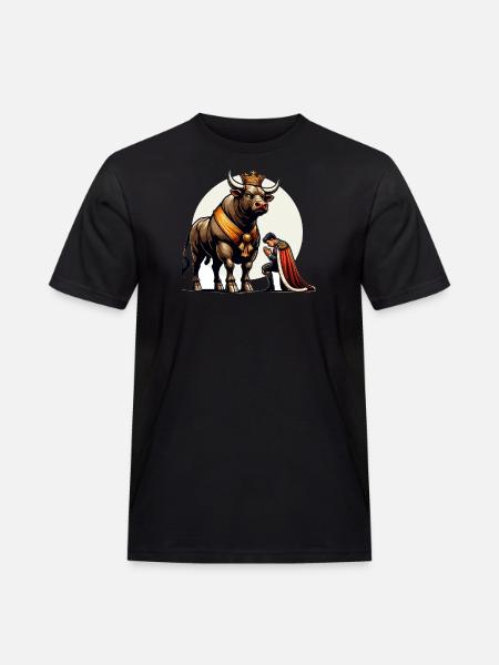 Rodeo Bull Riding Livestock Show Farmer Cattle - Men's Workwear T-Shirt - black