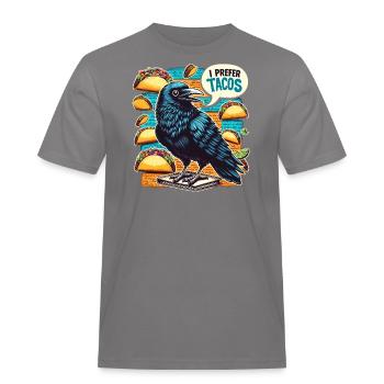 Edgar Allan Poe Fan, Classical Literature, - Men's Workwear T-Shirt - grey - Front - AI Model Male 185 dark (185cm)