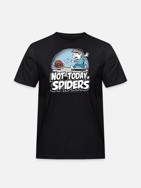 Funny Arachnophobia Awareness, Spider Phobia - Men's Workwear T-Shirt - black