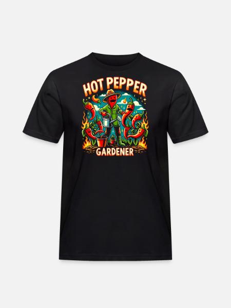 Elskere af krydret mad, Chili Peppers Chef - Herre Workwear T-Shirt - sort