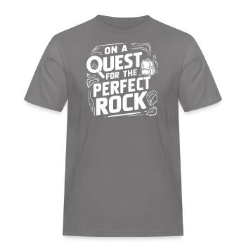 Geology Stone Hunt Agate Hunter Stone Collecting - Men's Workwear T-Shirt - grey - Front - AI Model Male 185 dark (185cm)