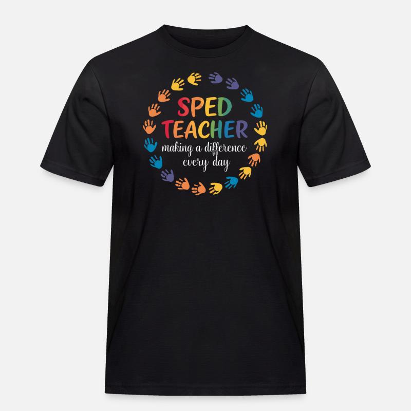 Sonderpädagogik-lehrer „sped Teacher Inclusion“ - Männer Workwear T-Shirt - Schwarz