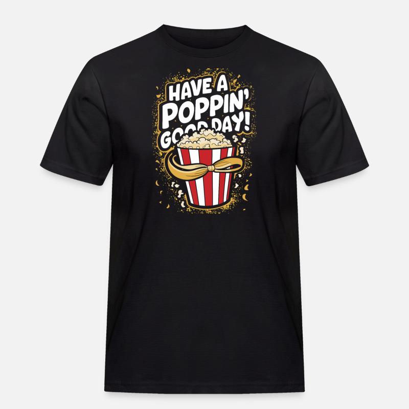 Dicton de pop-corn amusant, pop-corn en rafale - T-shirt Workwear homme - noir