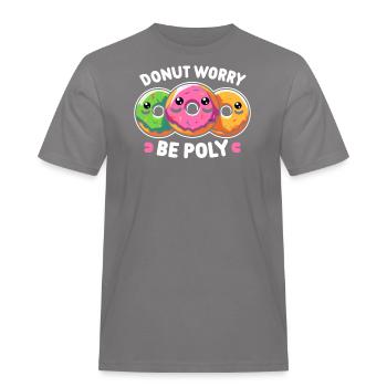 Communauté polyamoureuse Parentalité polyamoureuse - T-shirt Workwear homme - gris - Devant - AI Model Male 185 dark (185cm)