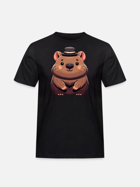 Feeling Wombat-Tastic Today - Funny Wombat - Men's Workwear T-Shirt - black
