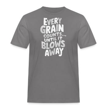 Sculpteurs de sable professionnels sur la plage du - T-shirt Workwear homme - gris - Devant - AI Model Male 185 dark (185cm)
