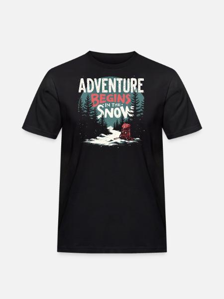 Winter Camper Snow Camping Adventure - Men's Workwear T-Shirt - black