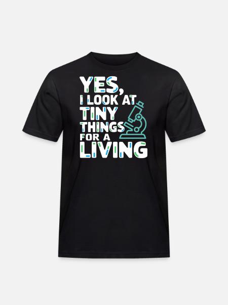Microscope Enthusiast Lab Technician Science - Men's Workwear T-Shirt - black