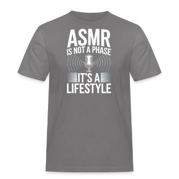 Asmr Creator Sensory Relaxation Calming - Men's Workwear T-Shirt - grey - Front - AI Model Male 185 dark (185cm)