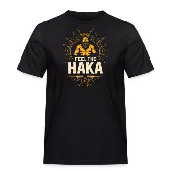 Haka Dance Maori Warrior Ritual New Zealand - Männer Workwear T-Shirt - Schwarz - Vorne - AI Model Male 178 light (178cm)