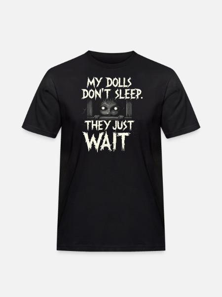 Creepy doll collector - Men's Workwear T-Shirt - black