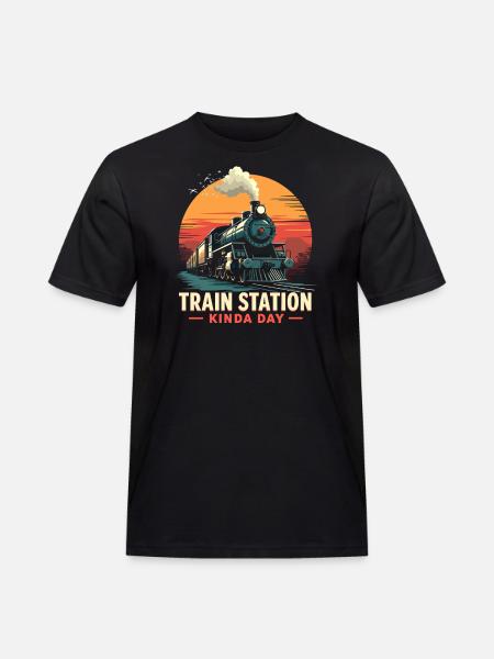 Train Ride -locomotive Adventure - Men's Workwear T-Shirt - black