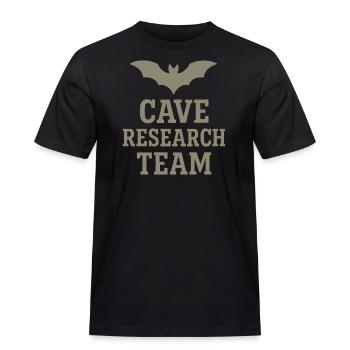 Speleology Cave Science Caving Student Geology - Men's Workwear T-Shirt - black - Front - AI Model Male 178 light (178cm)