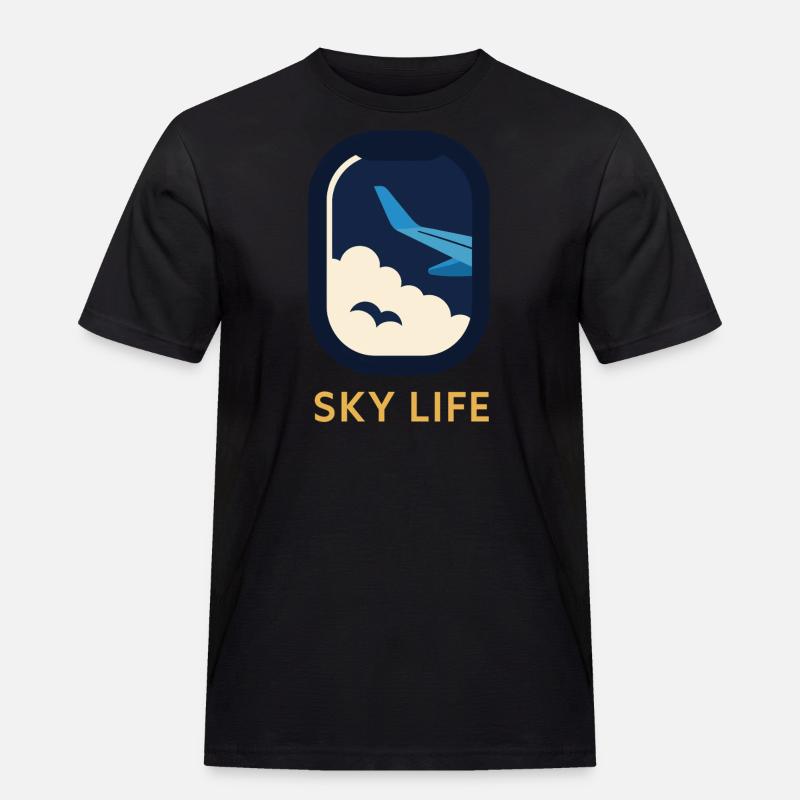 Flugbegleiter Kabinencrew Leben Luftfahrt - Männer Workwear T-Shirt - Schwarz