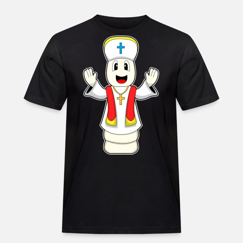 Chess Piece Bishop Chess - Men's Workwear T-Shirt - black