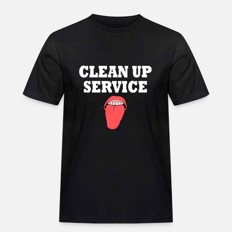 clean up service - Männer Workwear T-Shirt - Schwarz