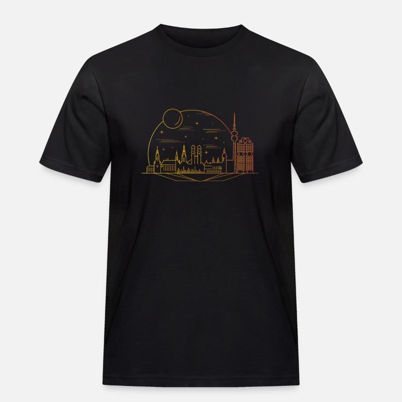 München - Männer Workwear T-Shirt - Schwarz